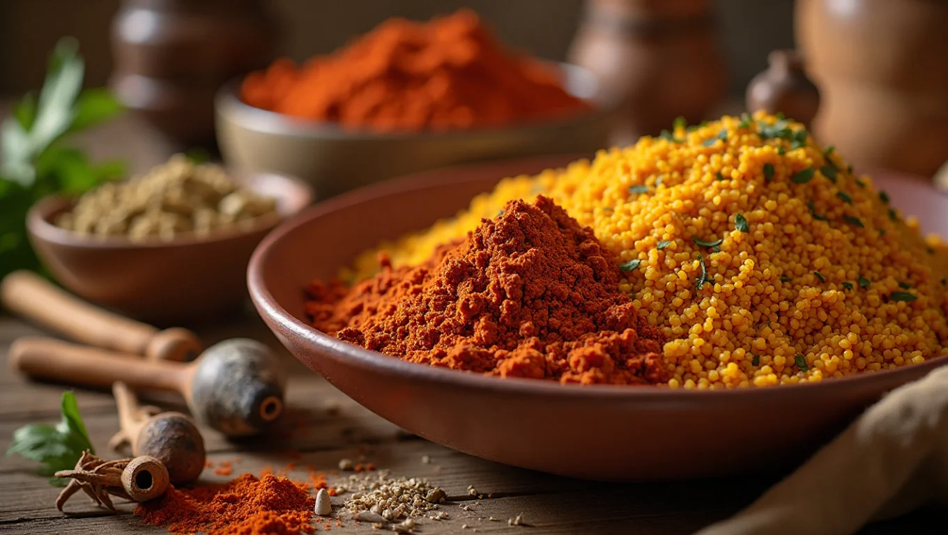 Épices de base de la cuisine maghrébine : tajine, couscous