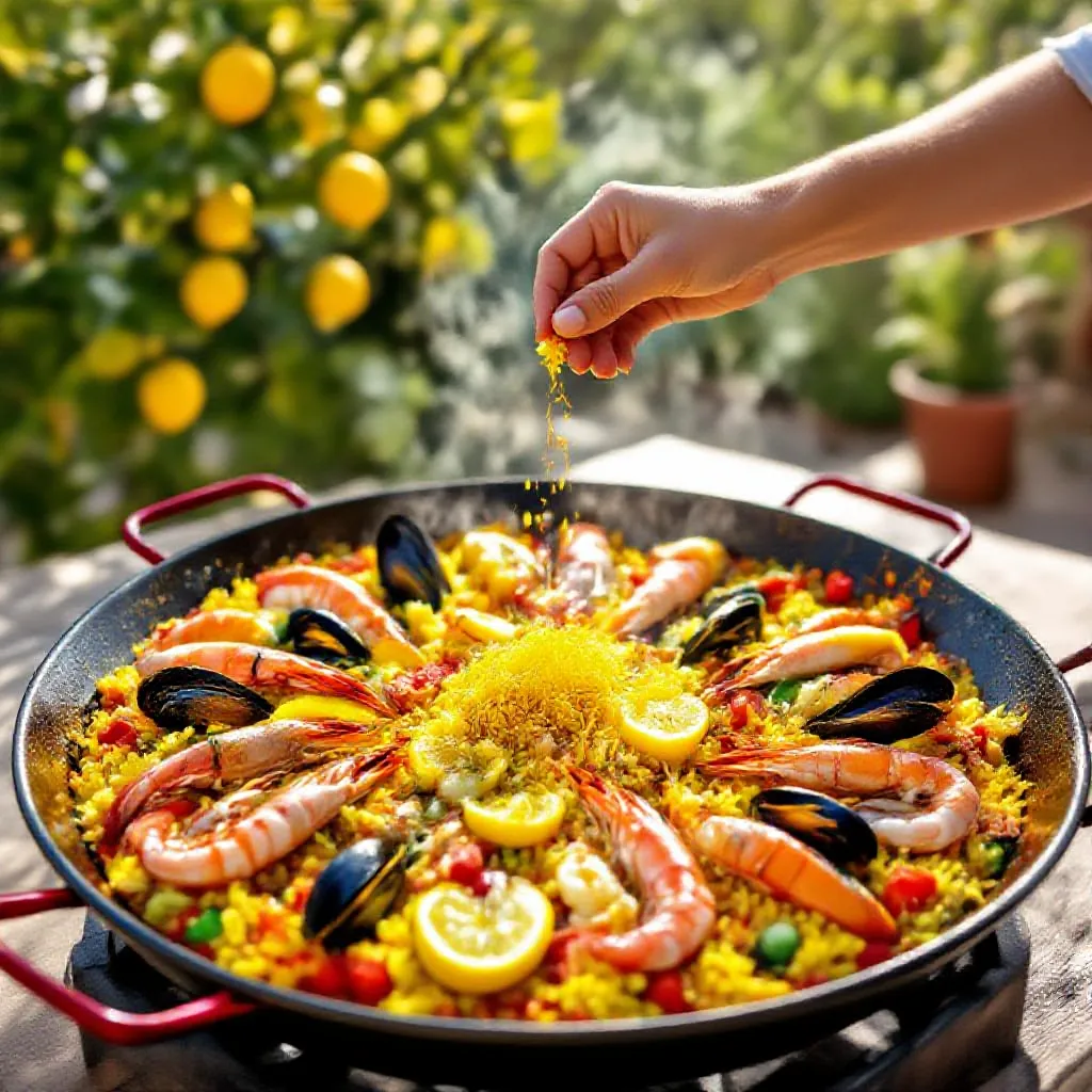 Safran paella quantité idéale : 0,1g/4 pers