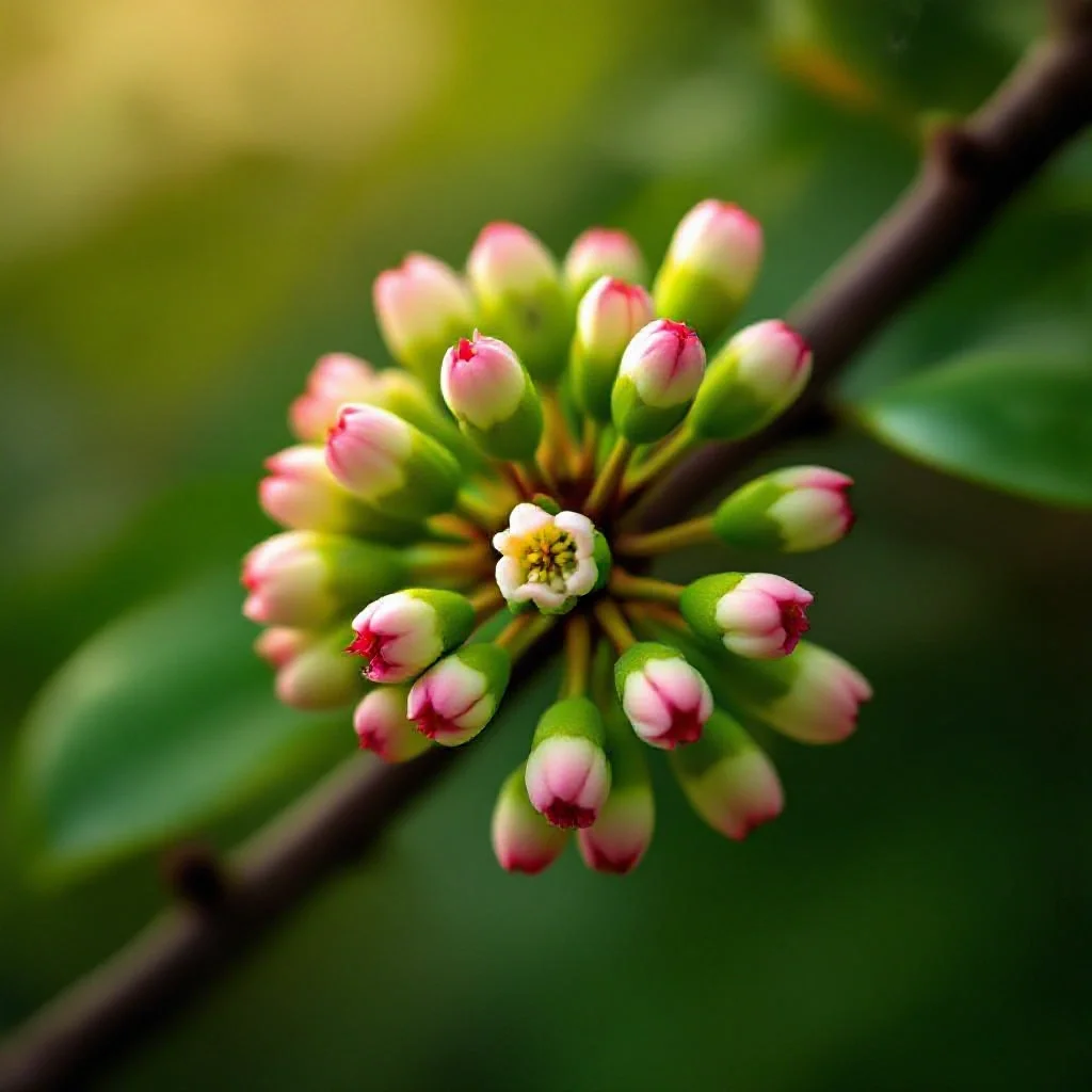 Clove buds on the tree
