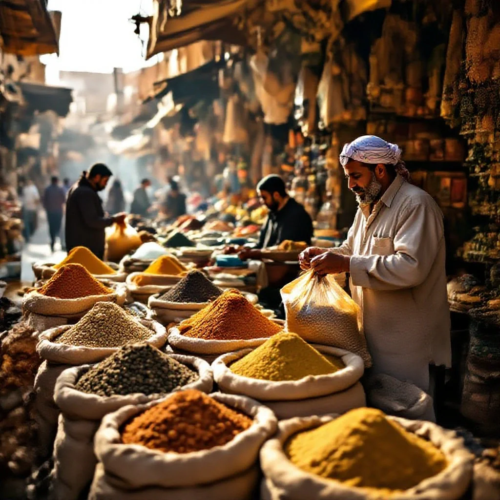 An Egyptian spice souk