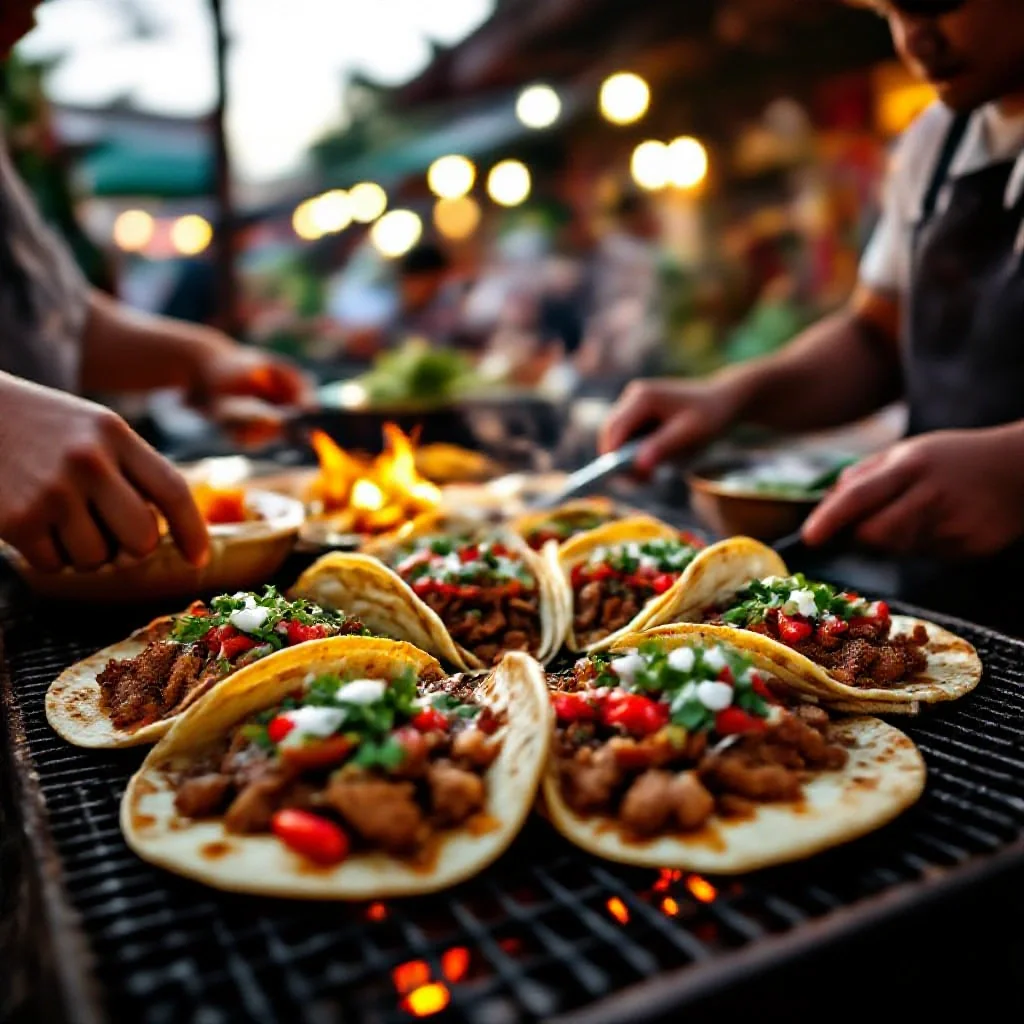 A Mexican street food scene