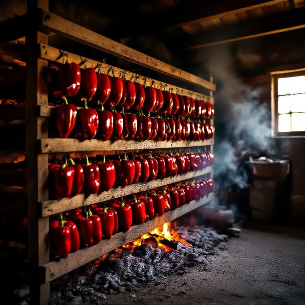 A Spanish pimenton de la vera smoking house