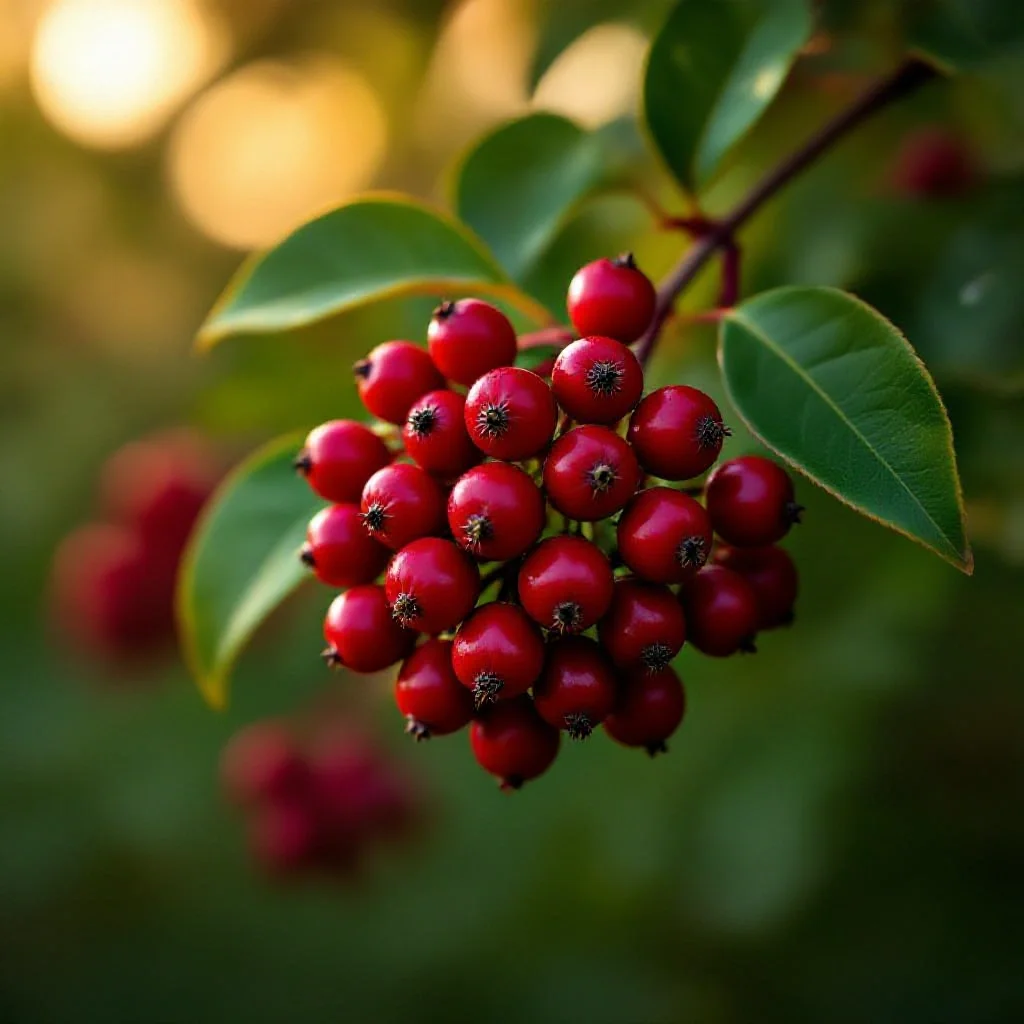 Sumac berries on the tree
