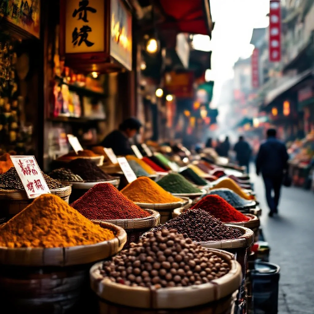 A Shanghai market spice stall