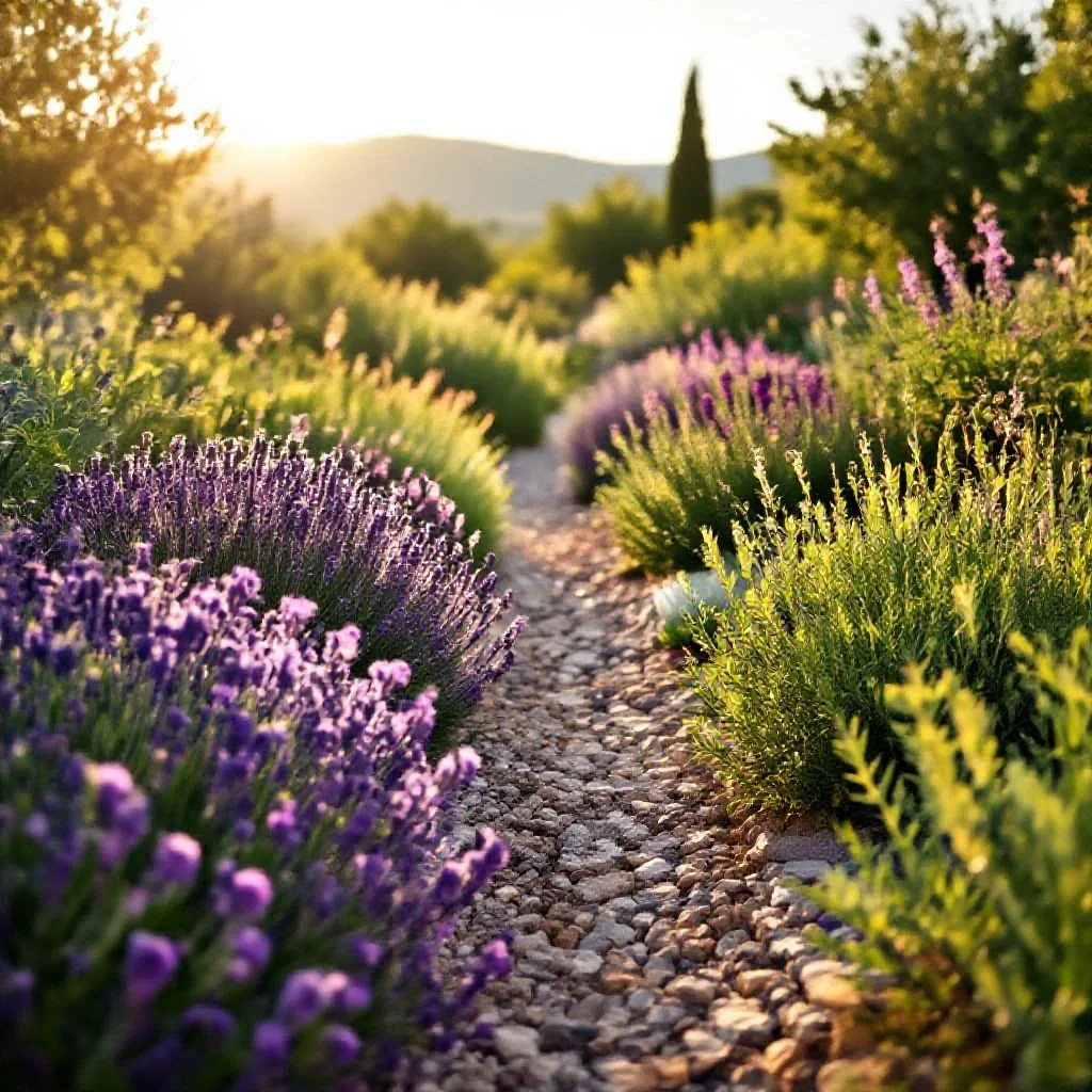 A Provençal herb garden at midday