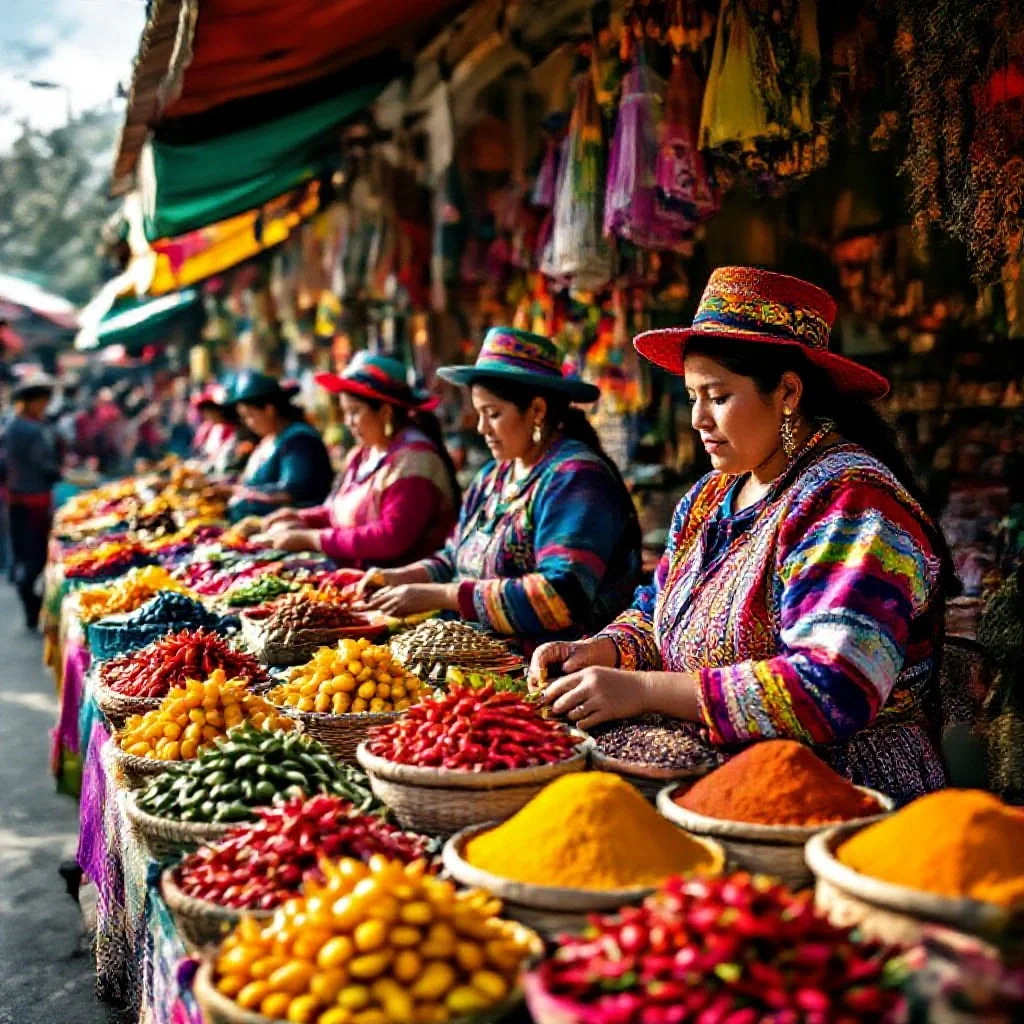 A vibrant Guatemalan market
