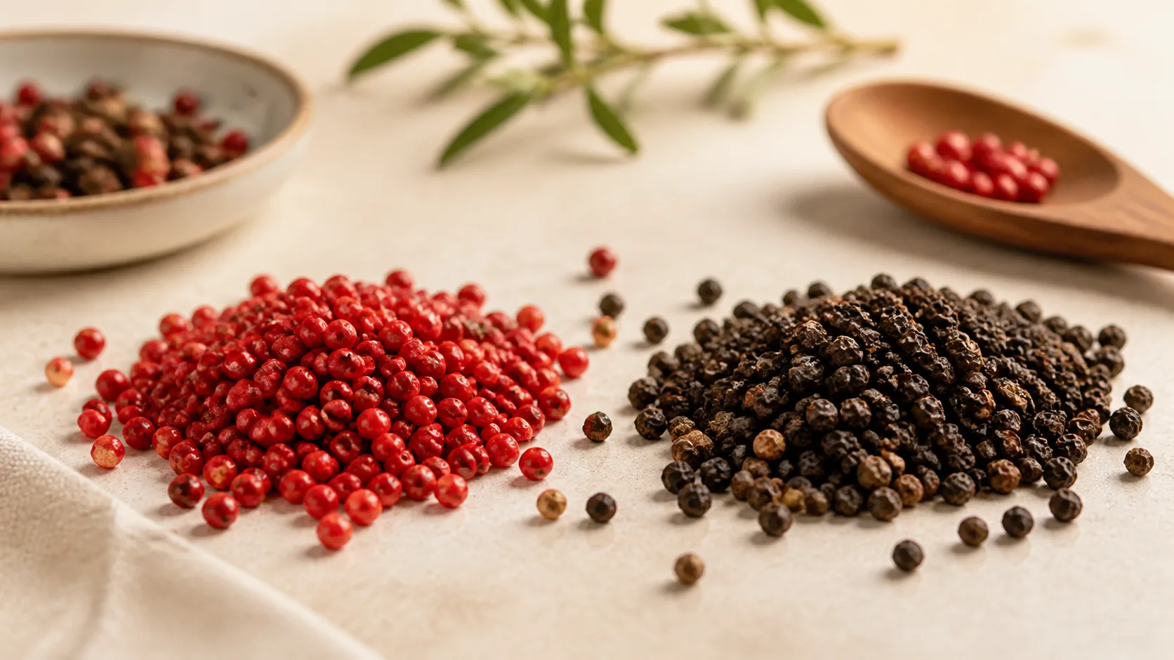 Les poivres rouge sont-ils vraiment différents du poivre noir ?
