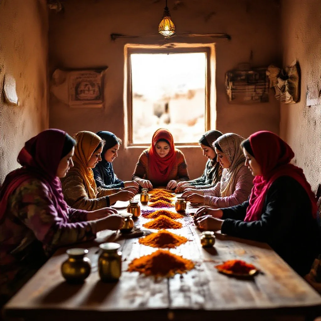 A Moroccan village cooperative meeting room