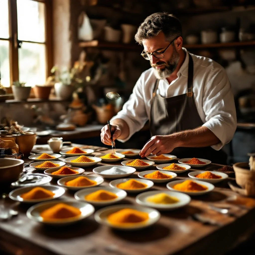 An artisan producer's quality control table